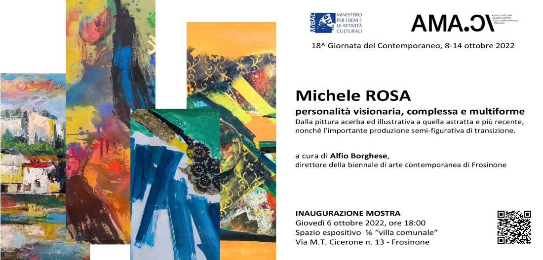 Michele Rosa, in mostra a Frosinone dal 6 al 19 ottobre 2022